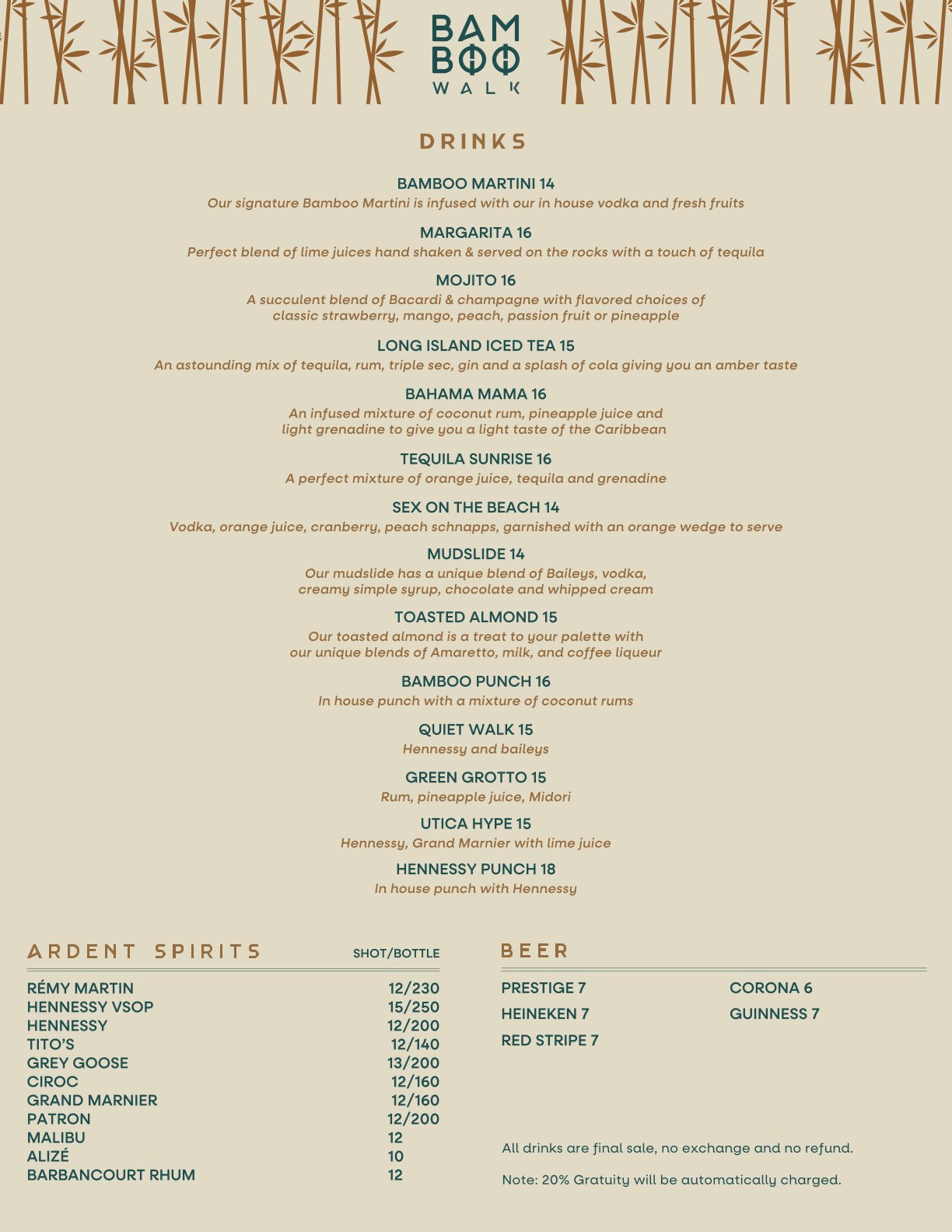 BAMBOO WALK Traditional Caribbean cuisine infused with unexpected